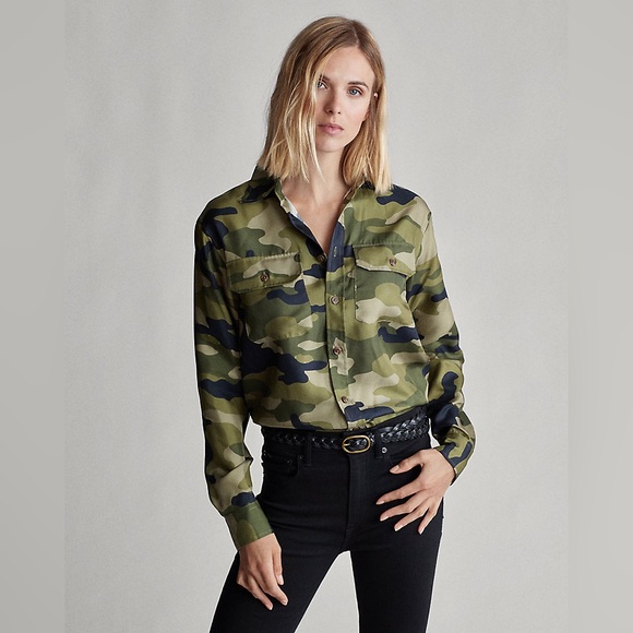 Polo Ralph Lauren women’s Camo Silk Shirt - Picture 2 of 9